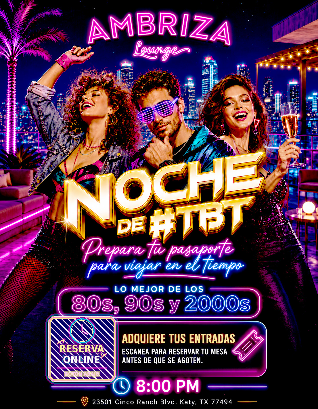 Flyer Noche de TBT